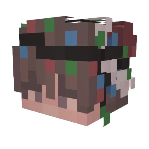 Menelise Minecraft avatar head, 3D render