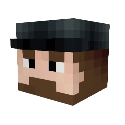 Menesto Minecraft avatar head, 3D render
