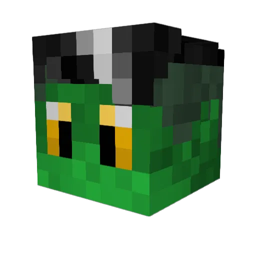 Menfant Minecraft avatar head, 3D render
