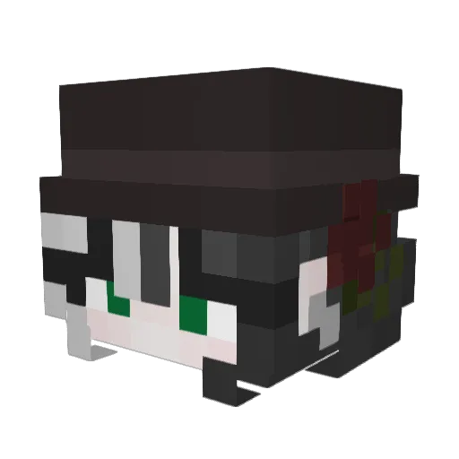 Menfiry Minecraft avatar head, 3D render