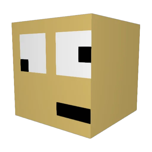 Meng1802 Minecraft avatar head, 3D render