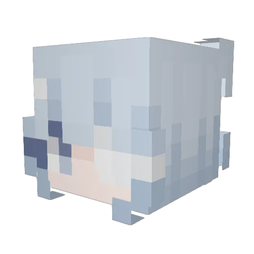 MengBai555 Minecraft avatar head, 3D render