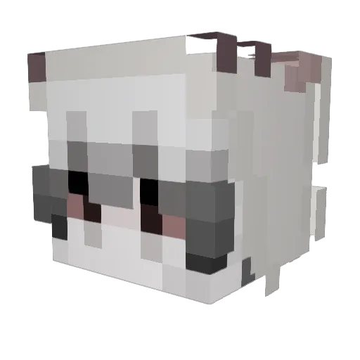 MengH_zero Minecraft avatar head, 3D render