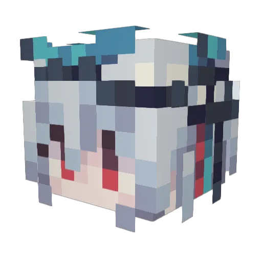 MengLWither Minecraft avatar head, 3D render