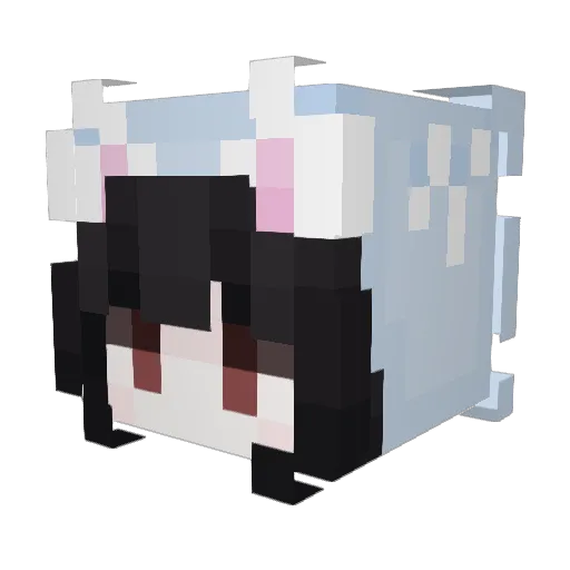 MengNian Minecraft avatar head, 3D render
