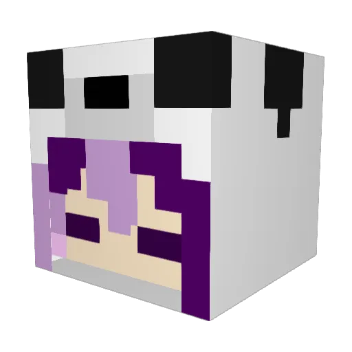 MengPanda Minecraft avatar head, 3D render