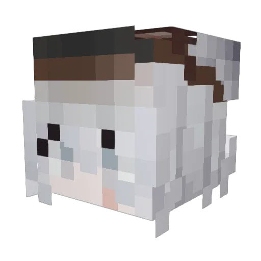 MengYiKro Minecraft avatar head, 3D render