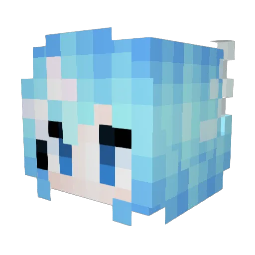 MengYuXiao Minecraft avatar head, 3D render