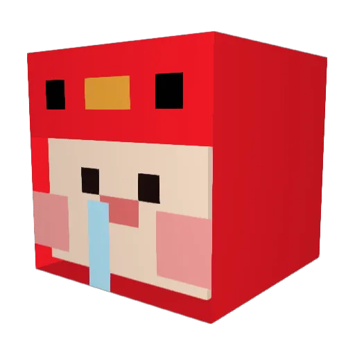 Meng_22 Minecraft avatar head, 3D render