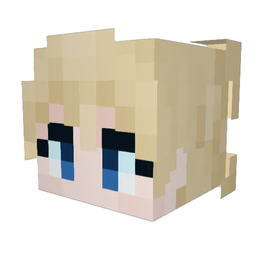 Meng_Ming Minecraft avatar head, 3D render