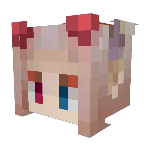 Meng_Po233 Minecraft avatar head, 3D render