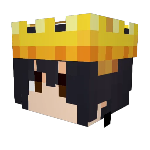 Meng_Xc Minecraft avatar head, 3D render