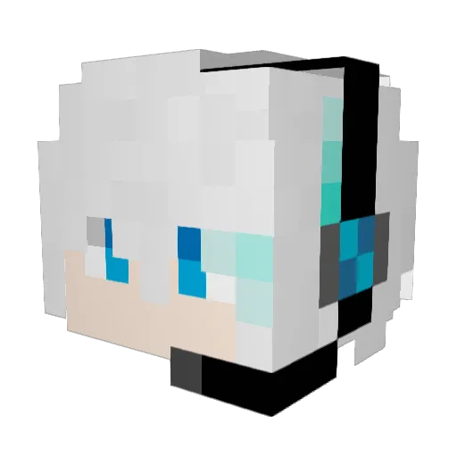 Meng_Zn Minecraft avatar head, 3D render