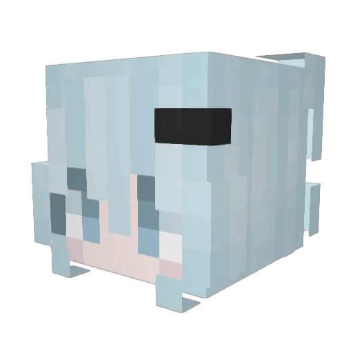 Meng_hui123 Minecraft avatar head, 3D render