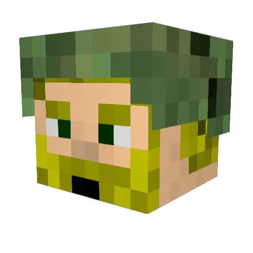 Mengell Minecraft avatar head, 3D render