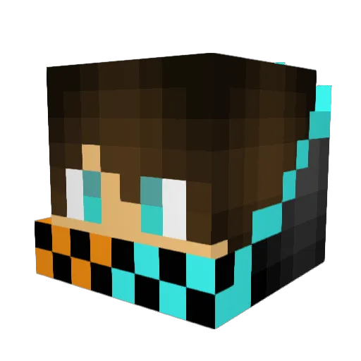 MengiStark Minecraft avatar head, 3D render