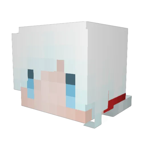 Mengmo Minecraft avatar head, 3D render