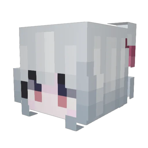 Mengshuang Minecraft avatar head, 3D render
