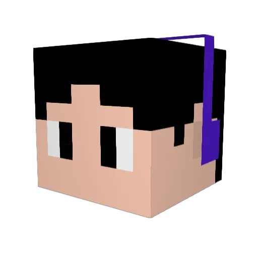 Mengyan001 Minecraft avatar head, 3D render