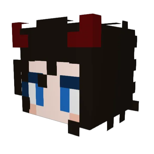 Menine_sorte Minecraft avatar head, 3D render