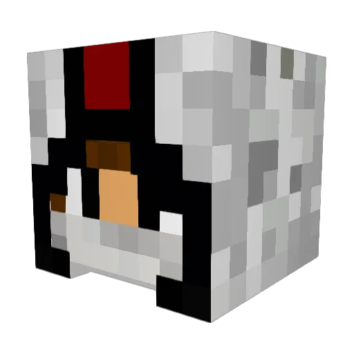 Menippos Minecraft avatar head, 3D render