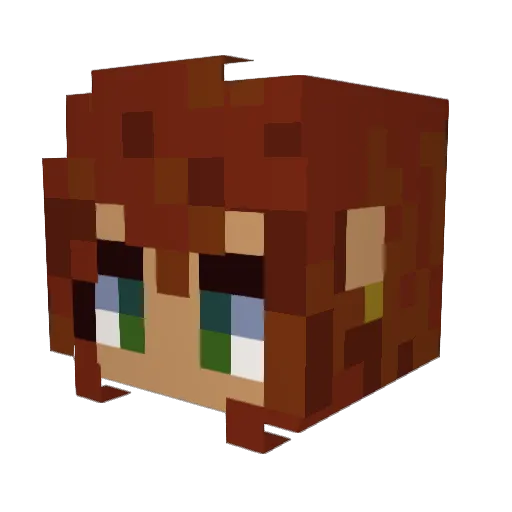 Meniram Minecraft avatar head, 3D render