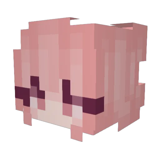 Menitol Minecraft avatar head, 3D render