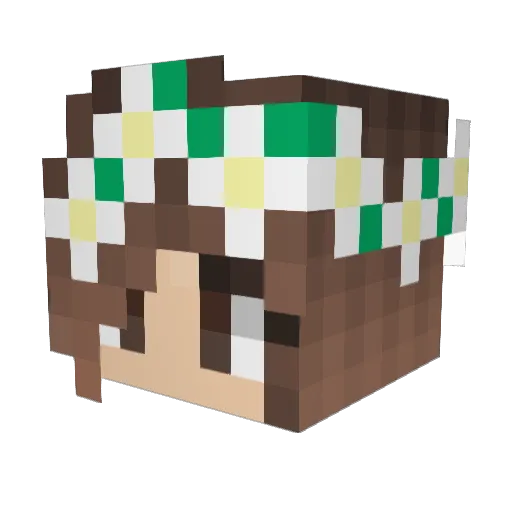 Menjana Minecraft avatar head, 3D render