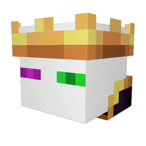 Menkey_ Minecraft avatar head, 3D render