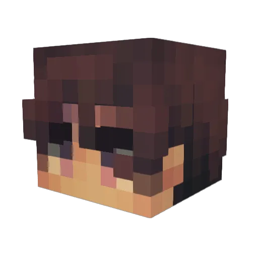 Menkhaz Minecraft avatar head, 3D render