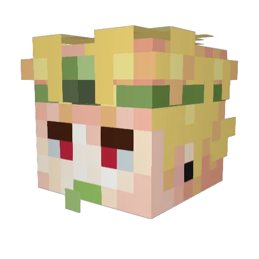 Menma570 Minecraft avatar head, 3D render