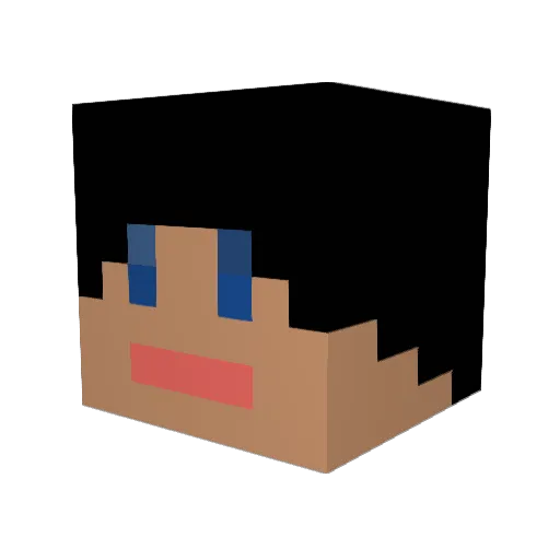 Mennemi Minecraft avatar head, 3D render