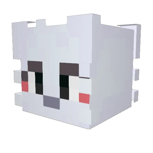 MennyCaroline Minecraft avatar head, 3D render