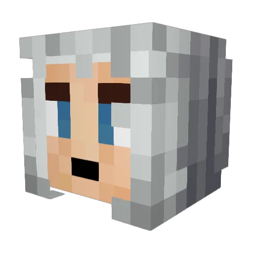 Meno03 Minecraft avatar head, 3D render