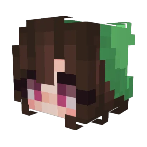 Menoikeus Minecraft avatar head, 3D render