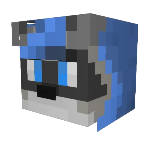 Menojar Minecraft avatar head, 3D render