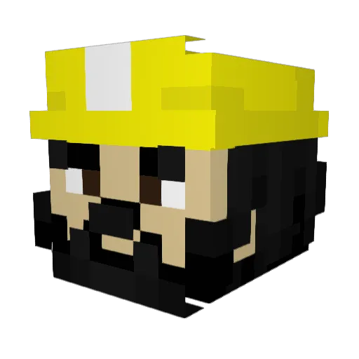 Menoju Minecraft avatar head, 3D render