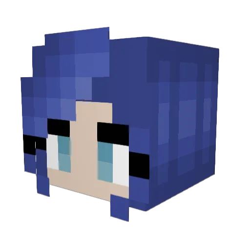 Menolilla Minecraft avatar head, 3D render