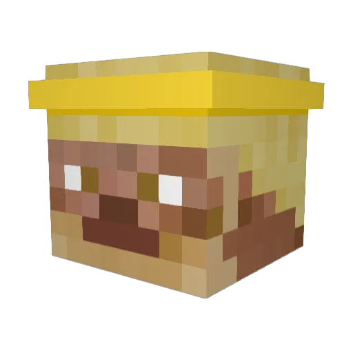 Menonna_ Minecraft avatar head, 3D render