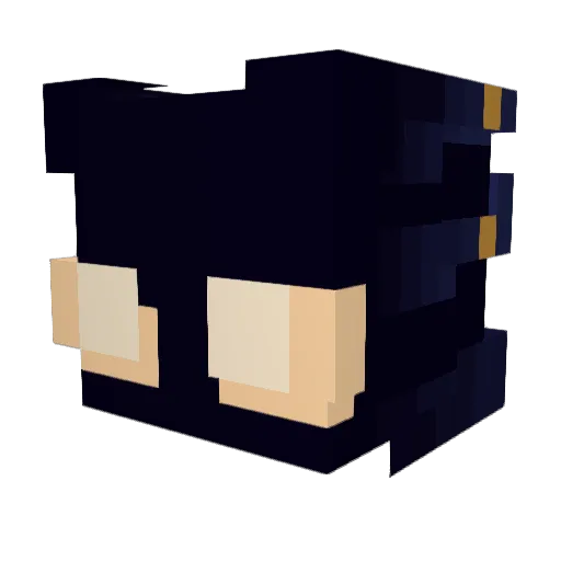 Menoohi Minecraft avatar head, 3D render