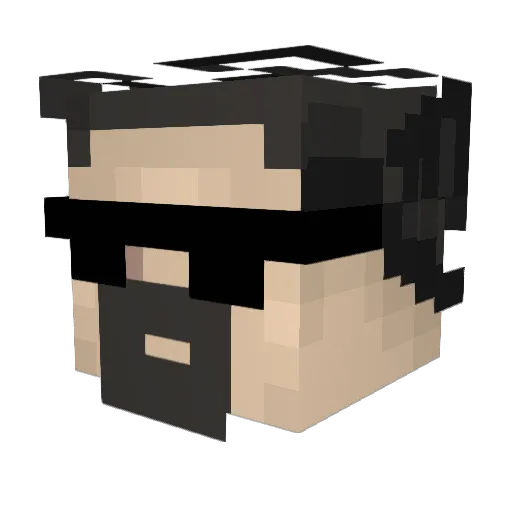 MenopauseTime Minecraft avatar head, 3D render