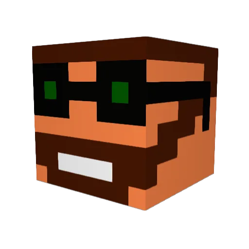 Menoriel Minecraft avatar head, 3D render