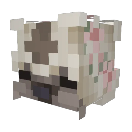 Menouu Minecraft avatar head, 3D render