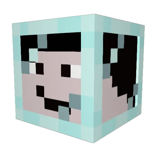 Menowinc Minecraft avatar head, 3D render
