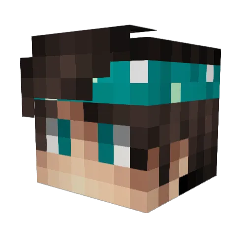 Menr1s Minecraft avatar head, 3D render