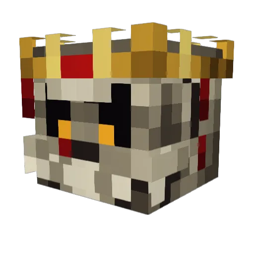 Menrael Minecraft avatar head, 3D render