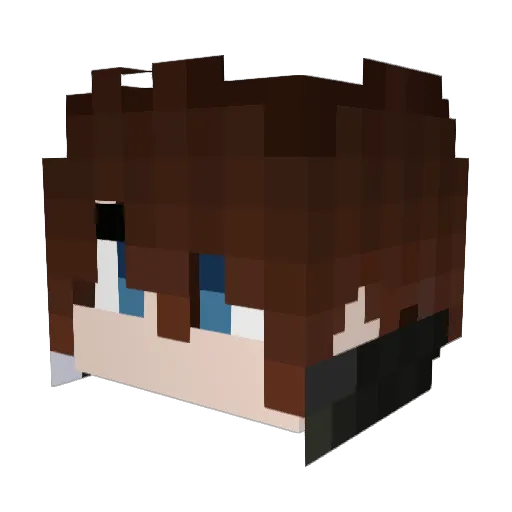 MensaoLuke Minecraft avatar head, 3D render