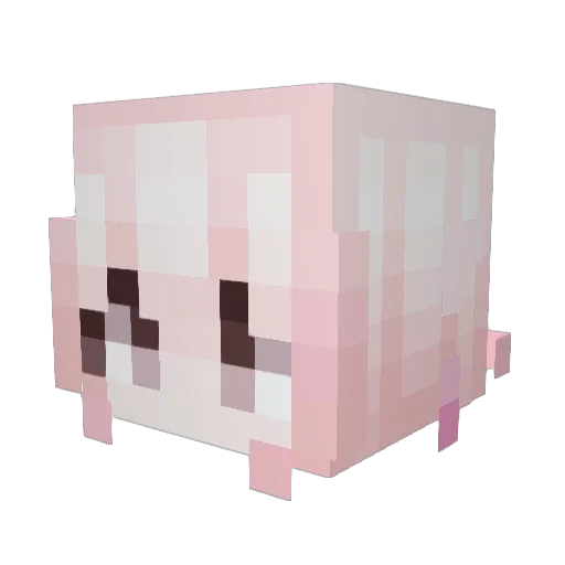 Menshishi Minecraft avatar head, 3D render