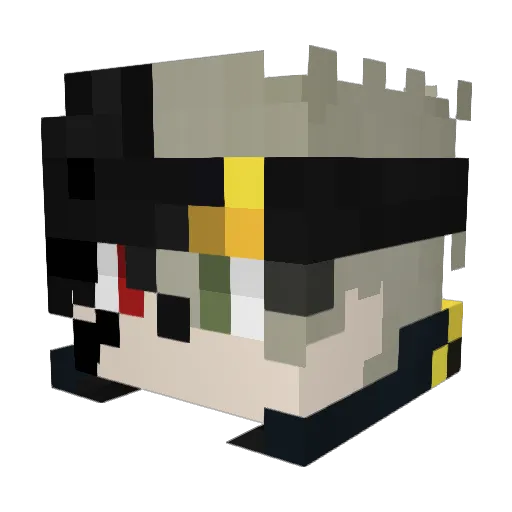 Menshyne Minecraft avatar head, 3D render