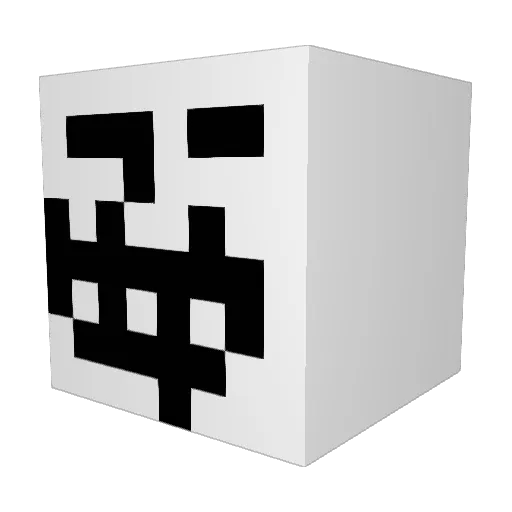 Mensma Minecraft avatar head, 3D render